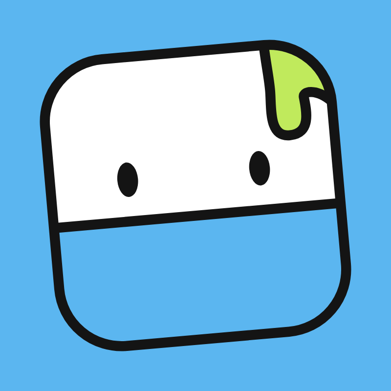 The X avatar: the tilted mascot on Brim Blue